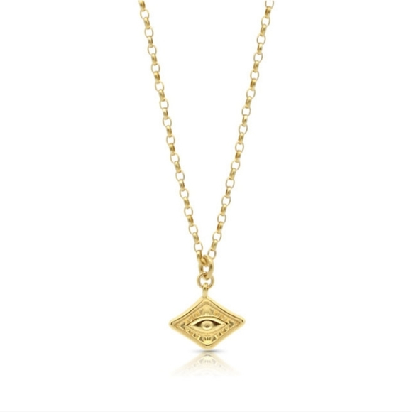 14K Gold-filled Evil Eye Necklace - Picture 1 of 2